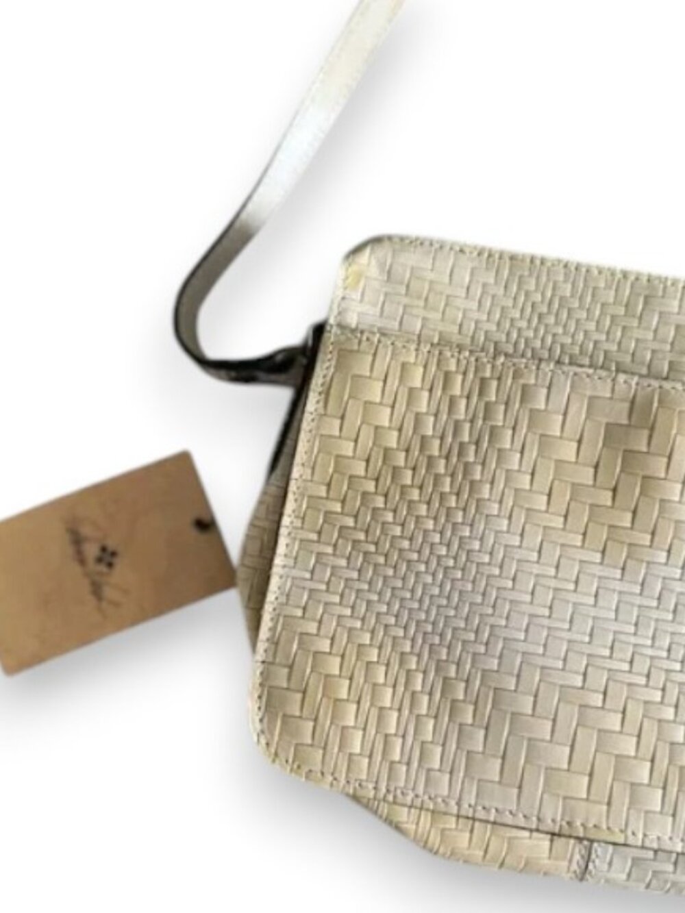 Patricia Nash Cream Crossbody Bag Color: Rattan Real Leather STYLE: P457323 - Picture 1 of 13